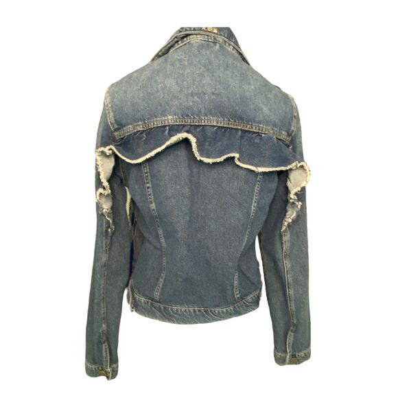 It's Only Rock and Roll Women Denim Jeans Jacket Small - Picture 6 of 11
